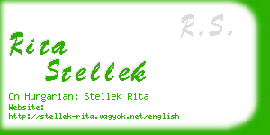 rita stellek business card